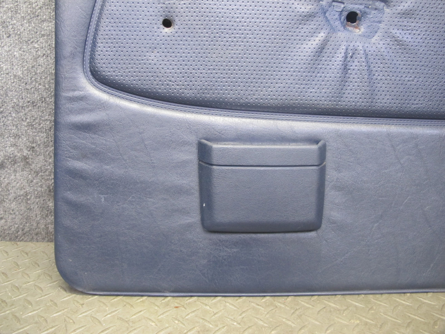 82-85 Mercedes W123 Sedan Set of 2 Rear Door Interior Trim Cover Panel Blue OEM