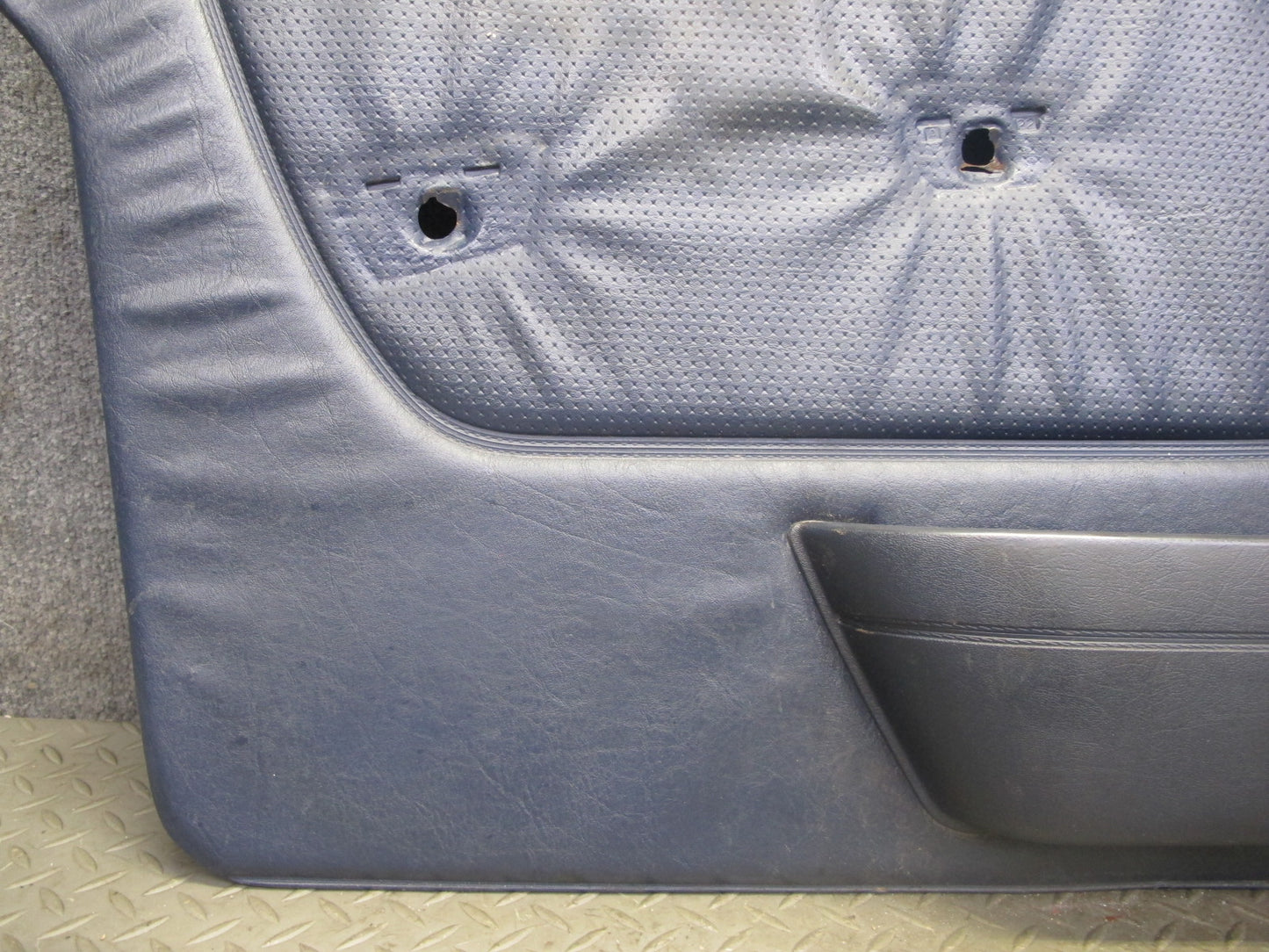 82-85 Mercedes W123 Sedan Front Left Right Door Interior Trim Cover Blue Set OEM