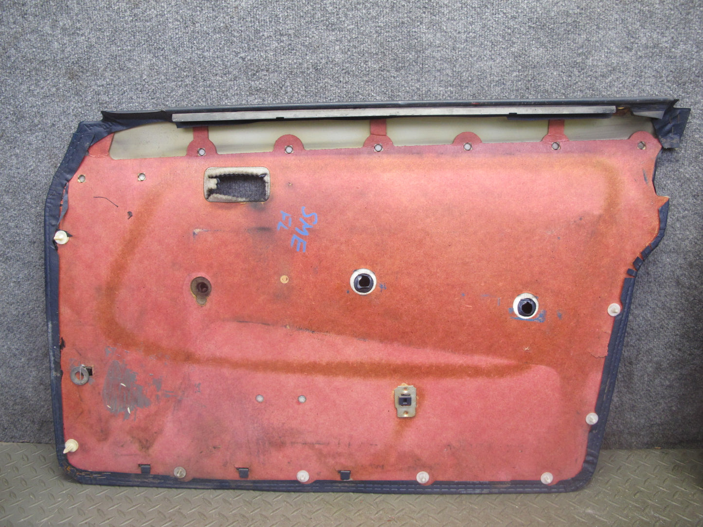 82-85 Mercedes W123 Sedan Front Left Right Door Interior Trim Cover Blue Set OEM