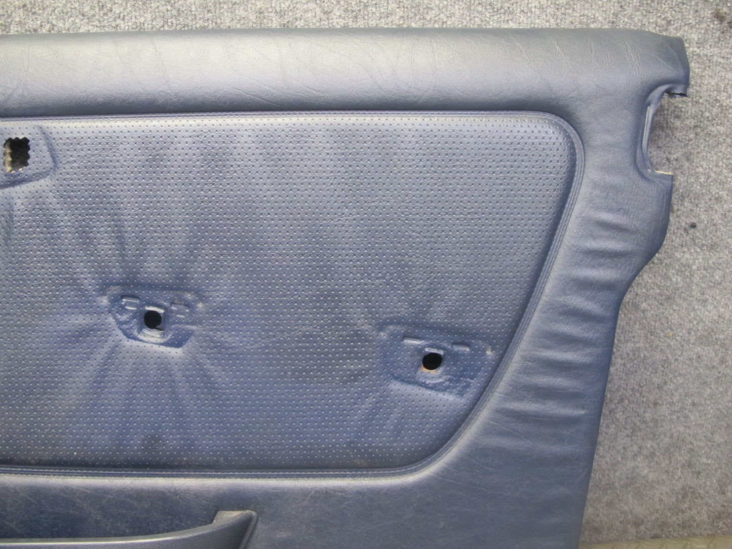 82-85 Mercedes W123 Sedan Front Left Right Door Interior Trim Cover Blue Set OEM