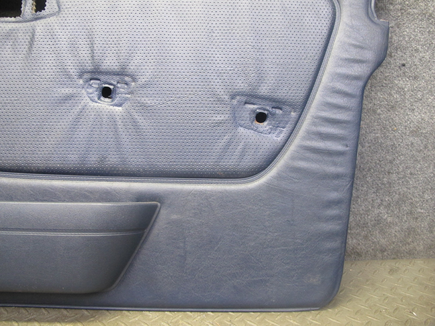 82-85 Mercedes W123 Sedan Front Left Right Door Interior Trim Cover Blue Set OEM