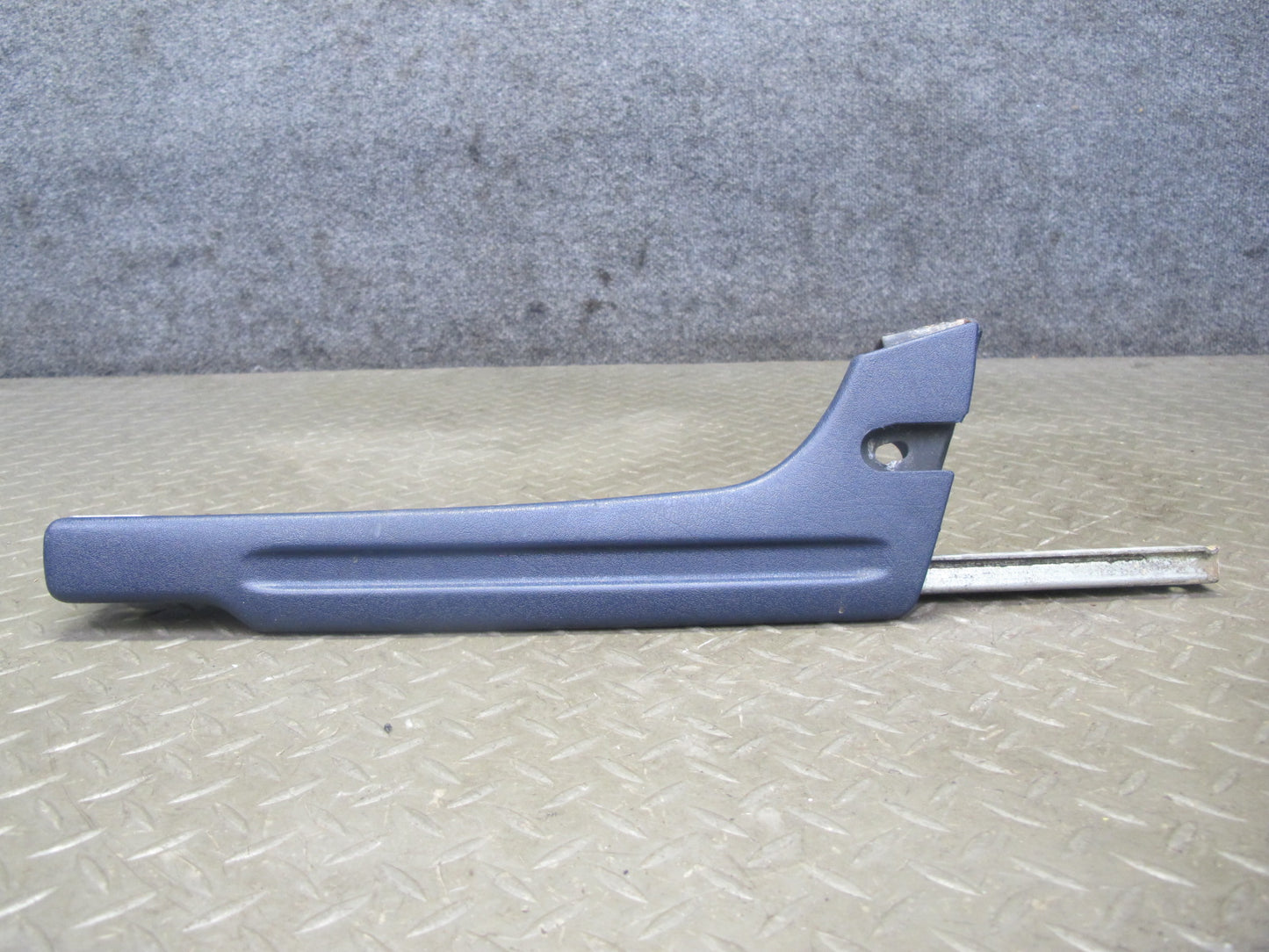 82-85 Mercedes W123 Front Right Seat Track Rail w Handle & Cover Blue Set OEM