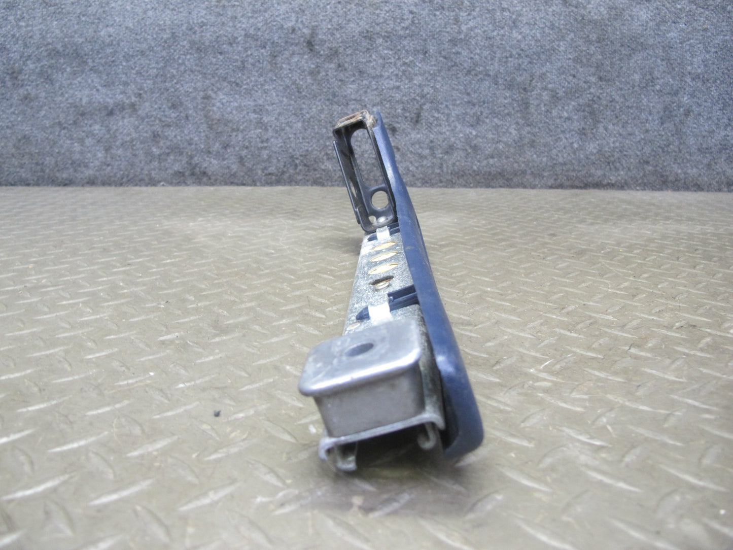 82-85 Mercedes W123 Front Right Seat Track Rail w Handle & Cover Blue Set OEM