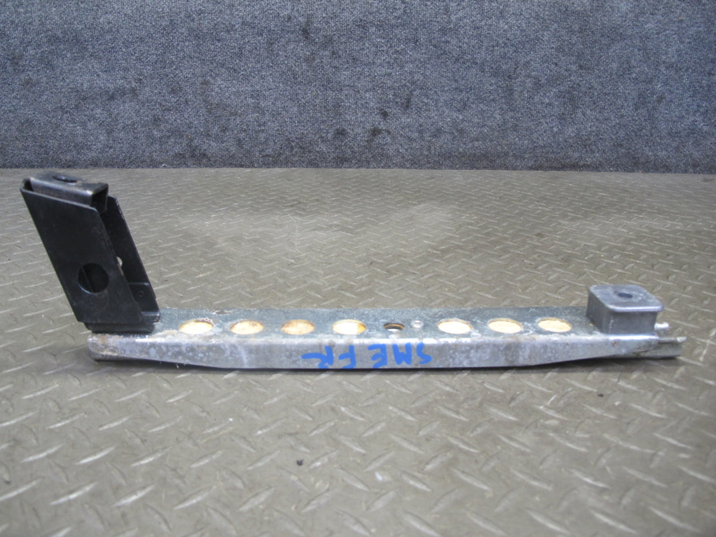 82-85 Mercedes W123 Front Right Seat Track Rail w Handle & Cover Blue Set OEM