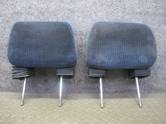 85-89 Toyota MR2 AW15 Set of 2 Front Left & Right Velour Seat Headrest Blue OEM
