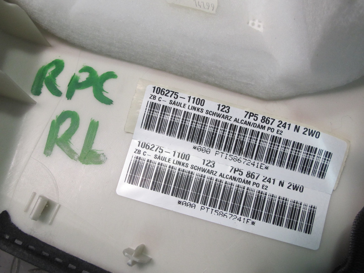 2011-2018 Porsche Cayenne 958 Rear Left & Right Upper C Pillar Trim Panel Set