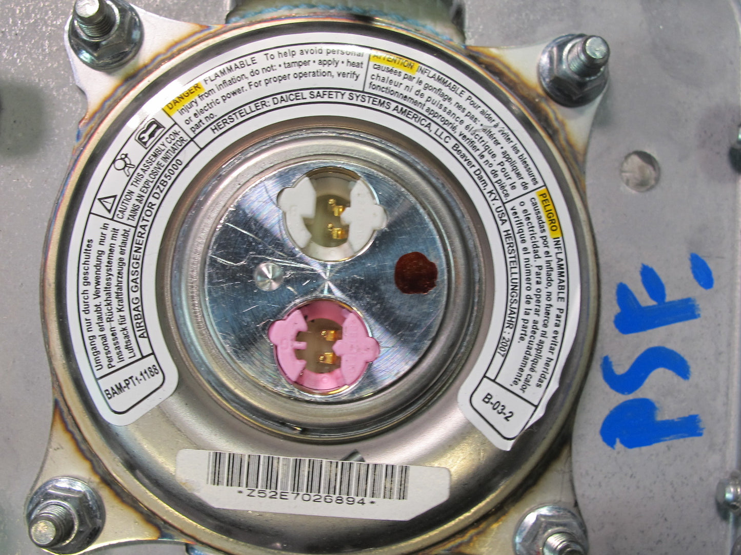 06-09 PONTIAC SOLSTICE FRONT LEFT DRIVER SIDE STEERING WHEEL SRS AIRBAG OEM