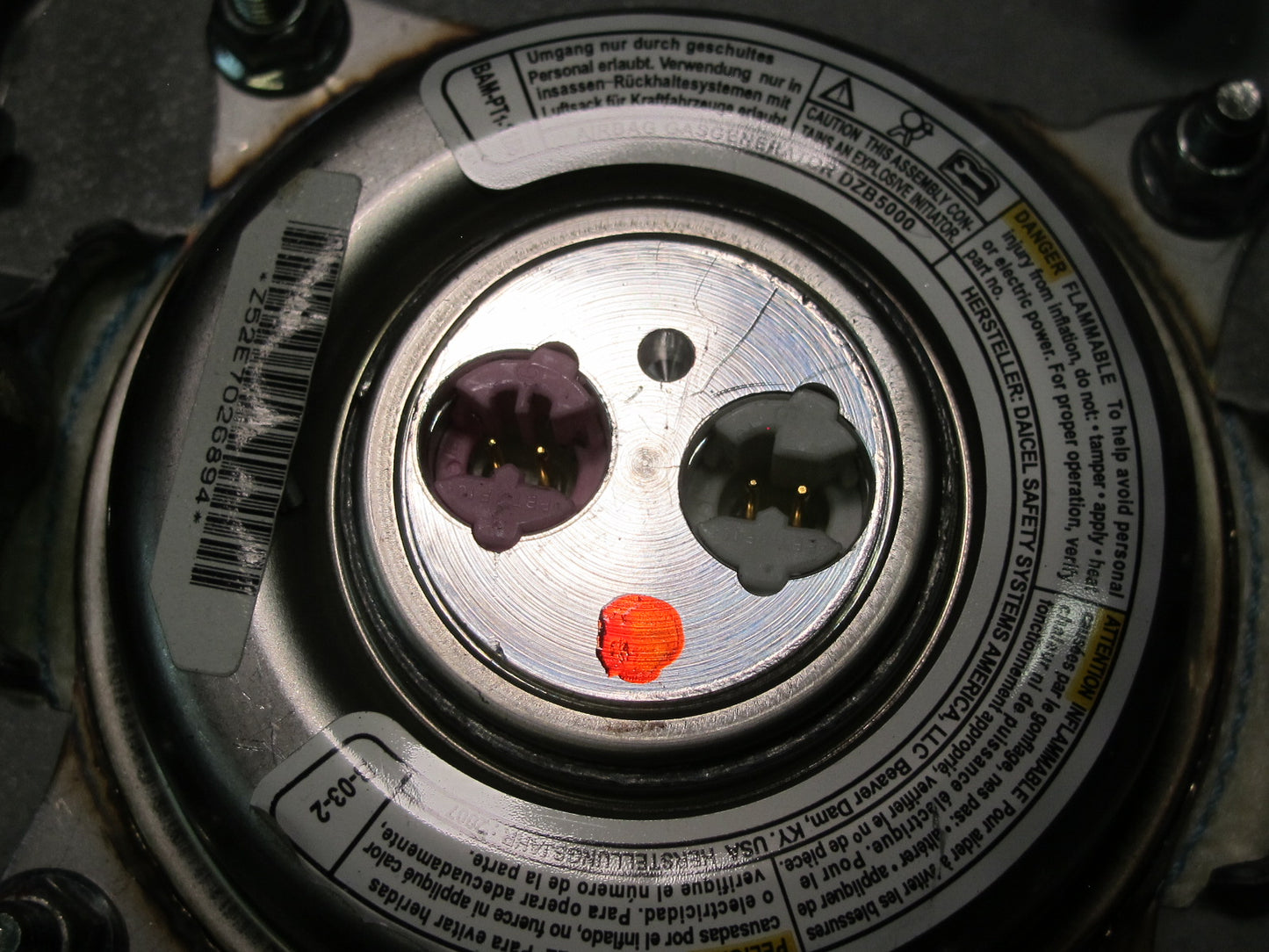 06-09 PONTIAC SOLSTICE FRONT LEFT DRIVER SIDE STEERING WHEEL SRS AIRBAG OEM