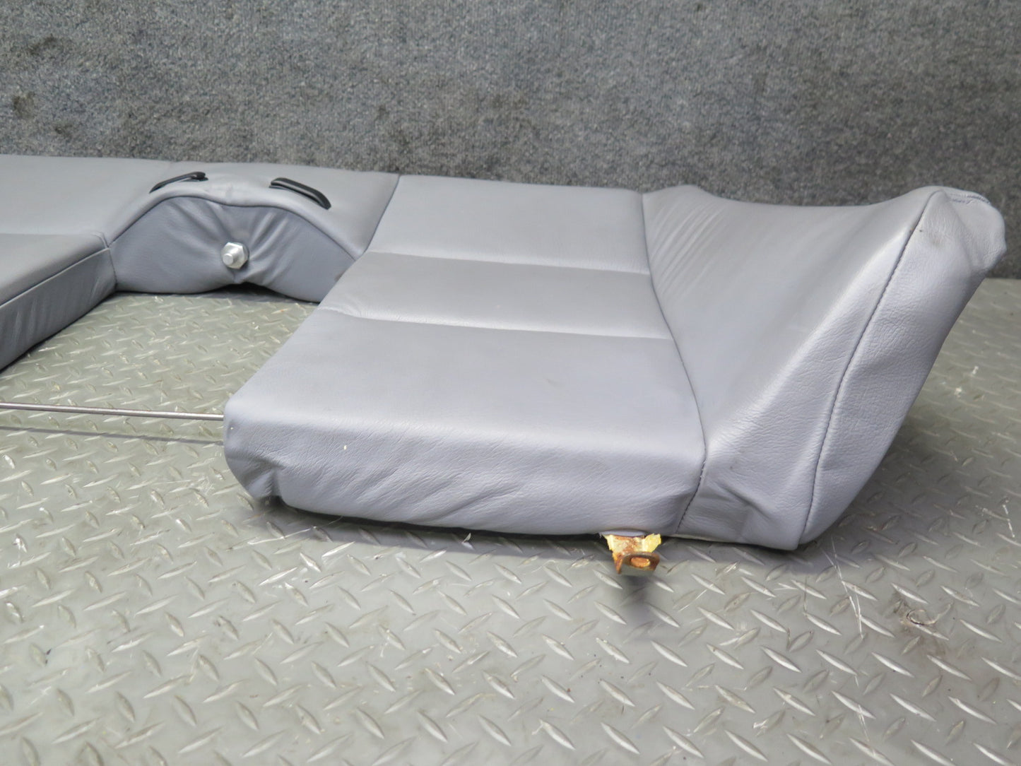 01-06 BMW E46 330ci Convertible Rear Seat Upper Leather Cushion Gray OEM