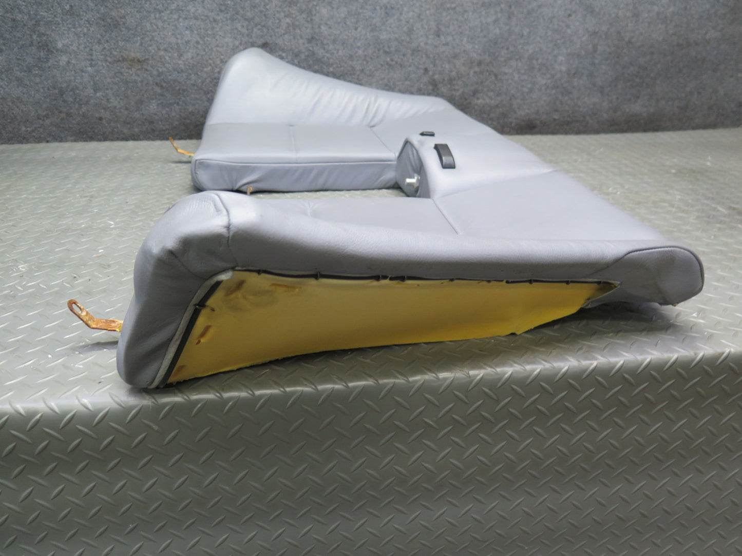 01-06 BMW E46 330ci Convertible Rear Seat Upper Leather Cushion Gray OEM