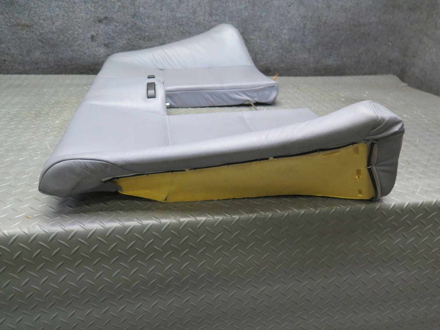 01-06 BMW E46 330ci Convertible Rear Seat Upper Leather Cushion Gray OEM