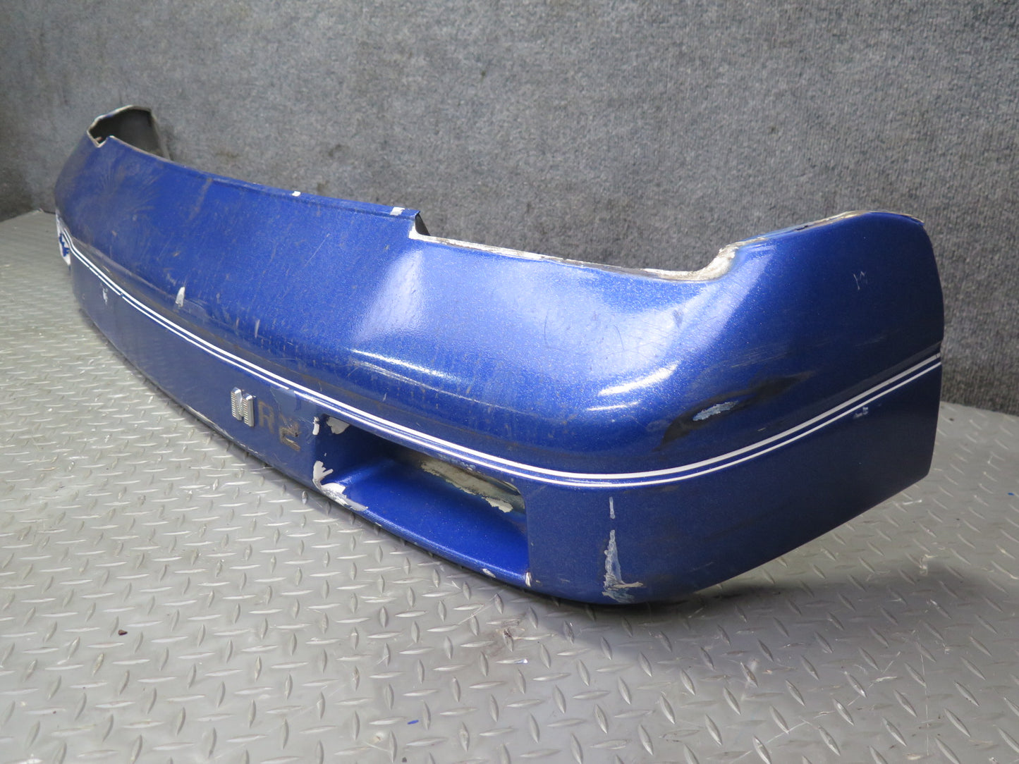 87-89 Toyota MR2 AW15 Front Bumper Cover w Foam & Lower Grille Blue OEM