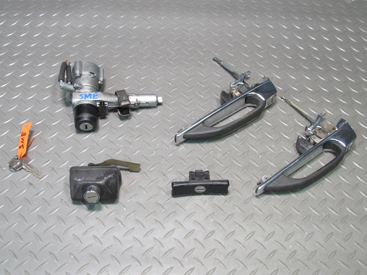 81-85 Mercedes W123 Diesel Ignition Switch Door Handle & Trunk Lock KEY Set OEM