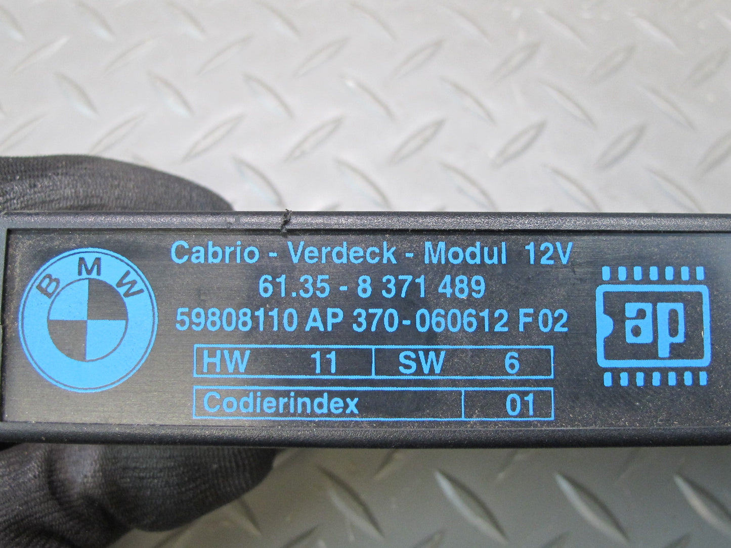 96-99 BMW E36 328ic Convertible Folding Soft TOP Roof Control Module 8371489 OEM