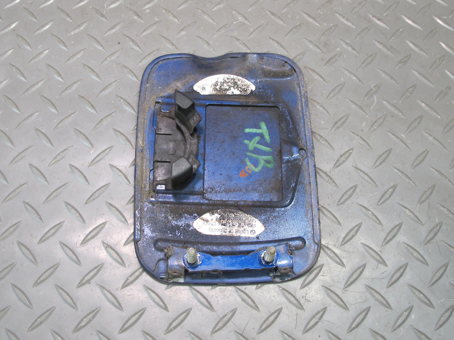 93-99 BMW E36 328ci Fuel Tank Filler Door Lid Cover Avus Blue Metallic OEM