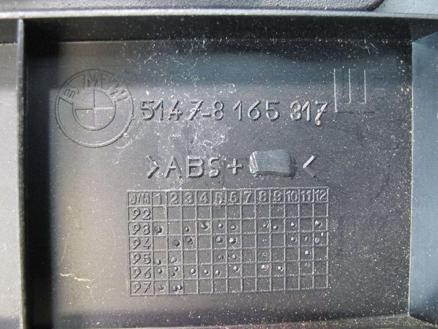 94-99 BMW E36 Convertible Rear Left Tail Light Access Cover Panel 8165317 OEM