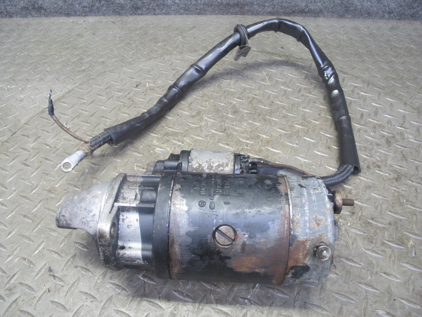 73-85 Mercedes R107 450SL 380SL Engine Starter Motor w Ground Wire OEM