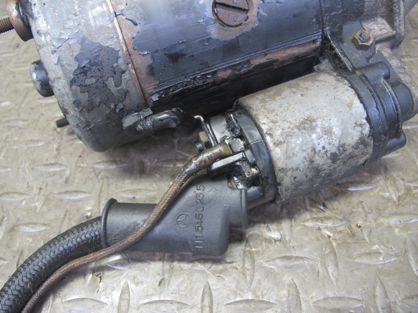 73-85 Mercedes R107 450SL 380SL Engine Starter Motor w Ground Wire OEM