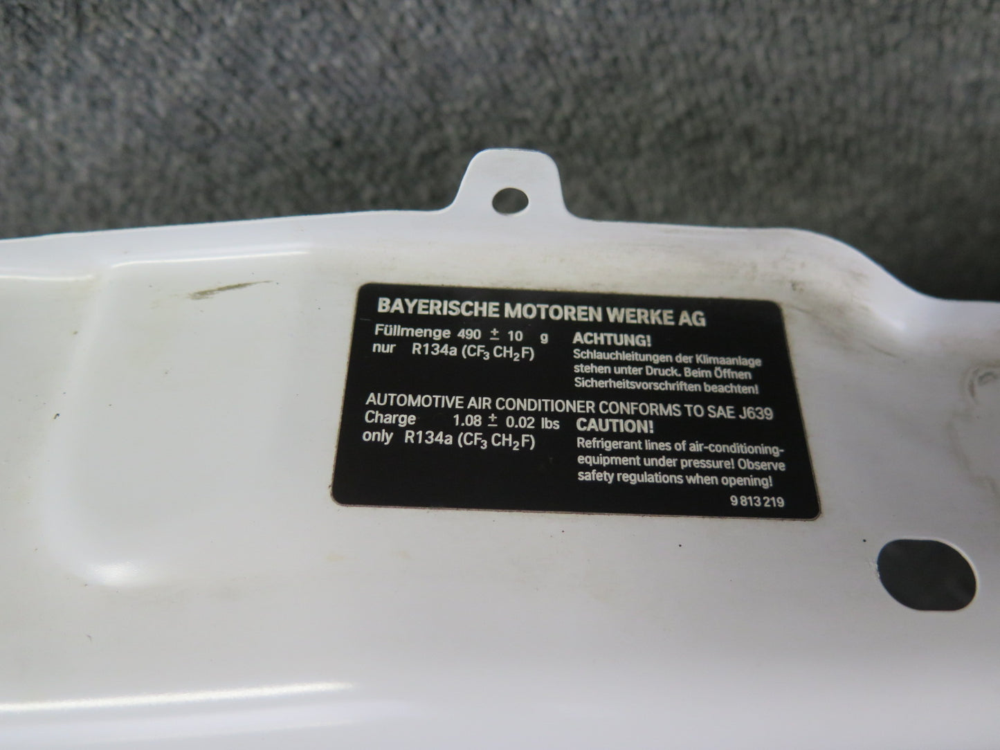 11-15 Mini Cooper R60 R61 Front Right Fender Shell Cover Panel Light White OEM