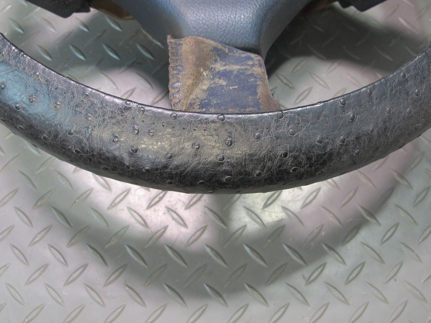 87-89 Toyota MR2 AW15 3-SPOKE Leather Steering w Horn Blue OEM