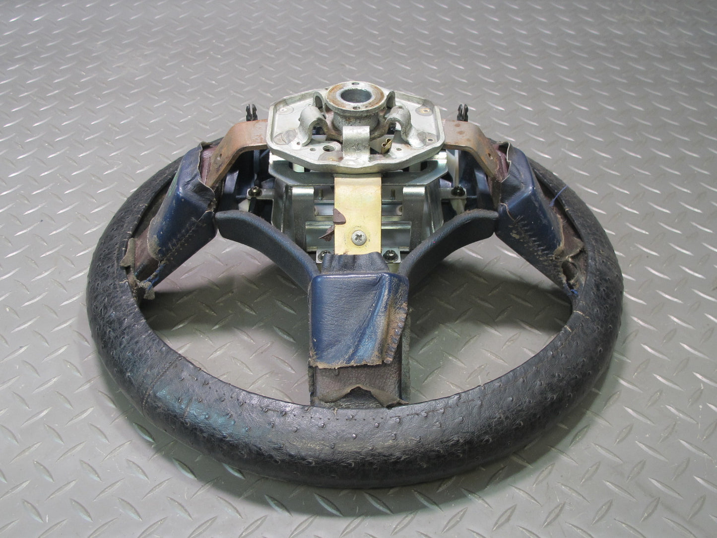 87-89 Toyota MR2 AW15 3-SPOKE Leather Steering w Horn Blue OEM