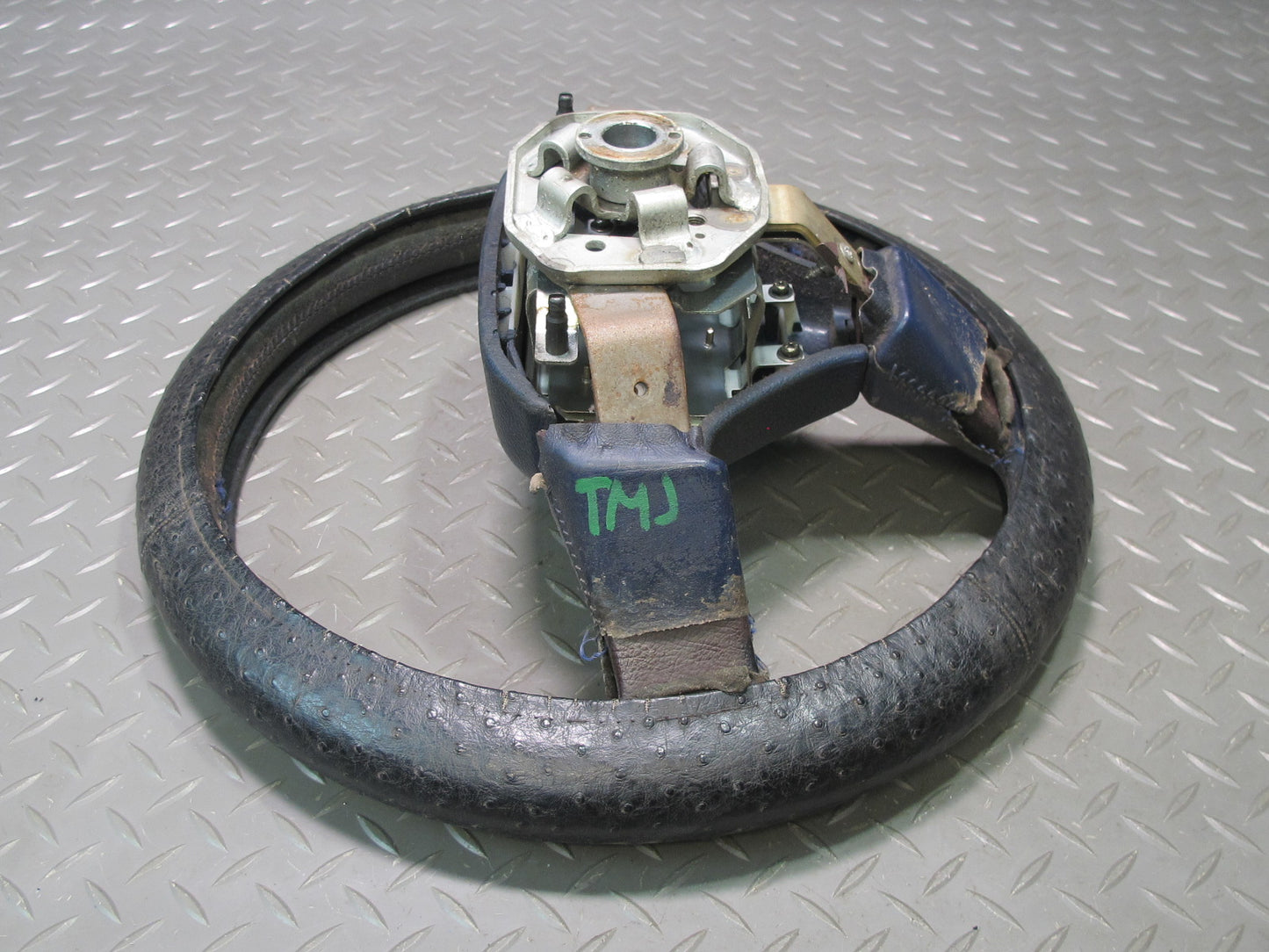87-89 Toyota MR2 AW15 3-SPOKE Leather Steering w Horn Blue OEM