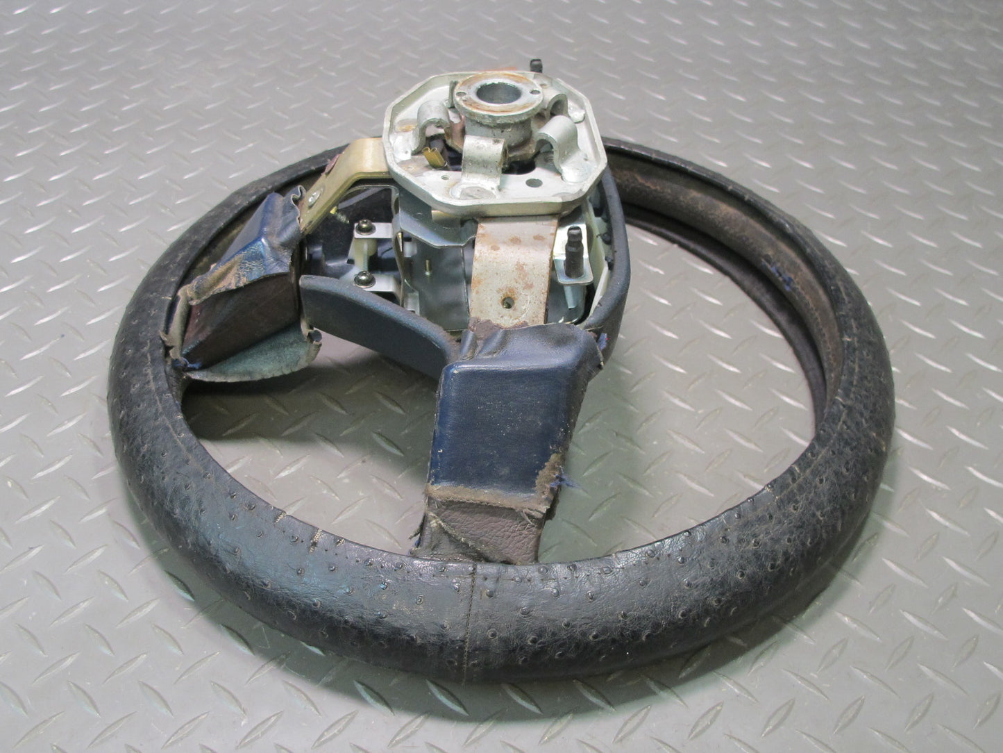 87-89 Toyota MR2 AW15 3-SPOKE Leather Steering w Horn Blue OEM