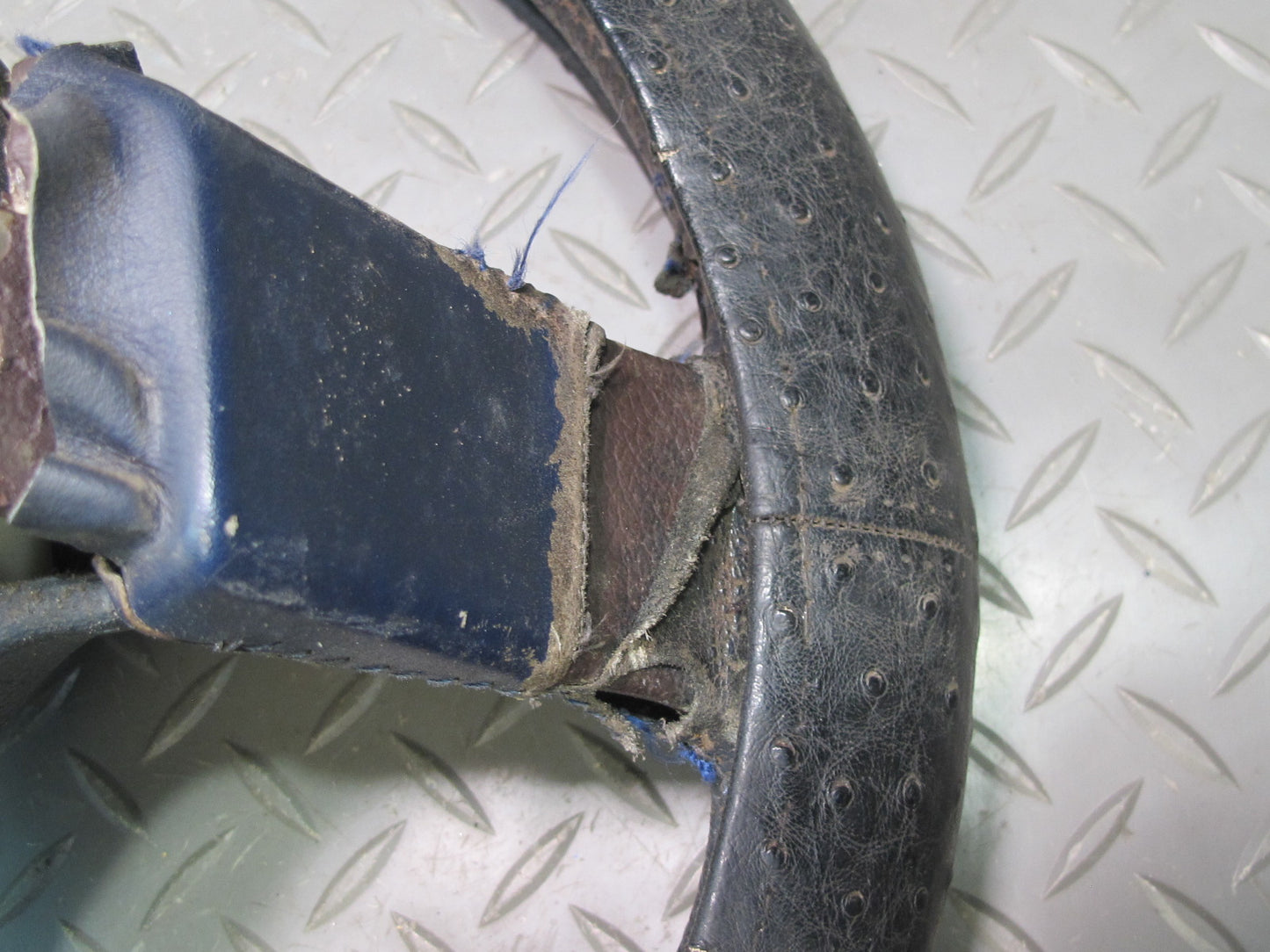 87-89 Toyota MR2 AW15 3-SPOKE Leather Steering w Horn Blue OEM