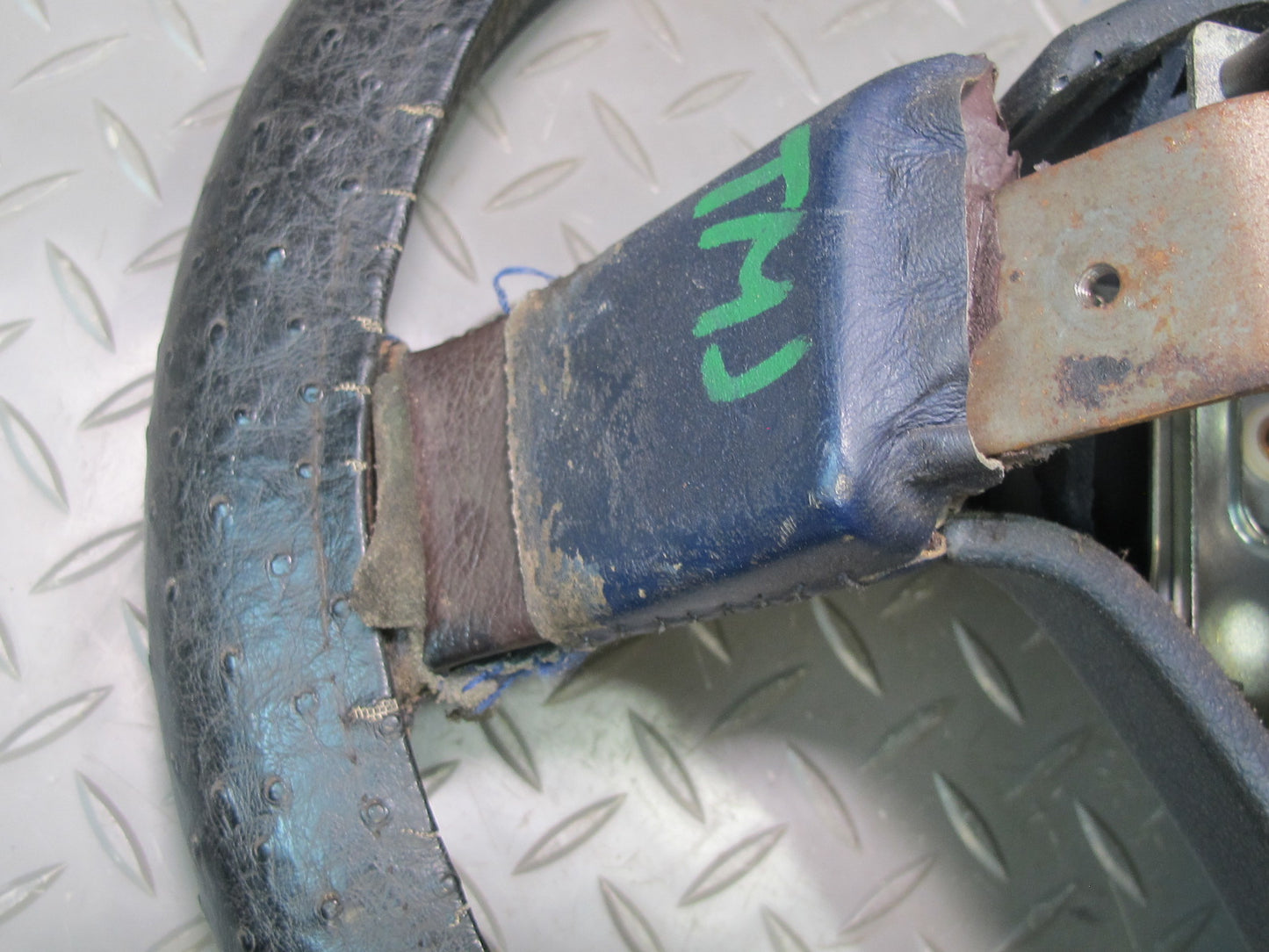 87-89 Toyota MR2 AW15 3-SPOKE Leather Steering w Horn Blue OEM