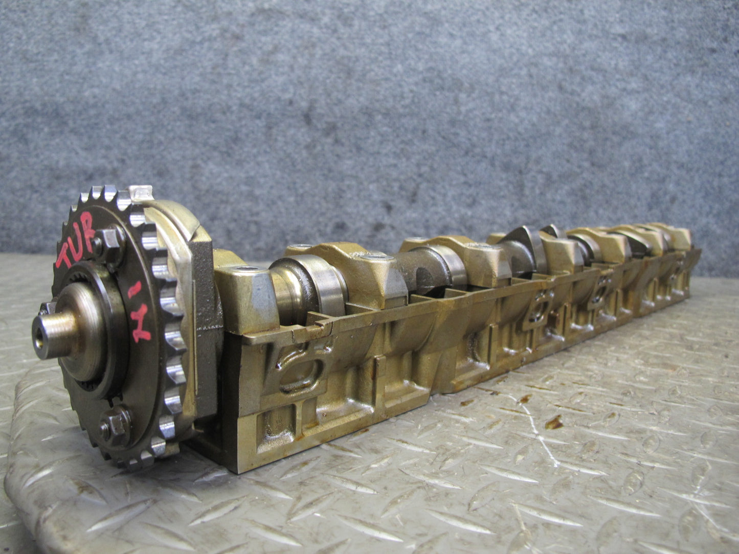 01-06 BMW E46 330CI M54 RWD Engine Inlet Camshaft w Bearing & Cover 104K OEM