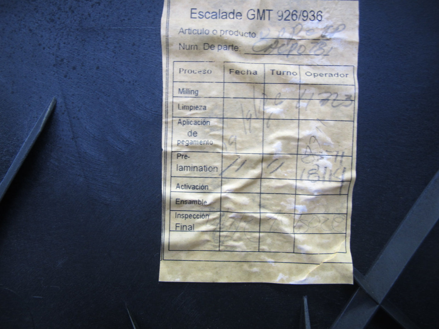 13-14 Cadillac Escalade Platinum Dash Instrument Panel Upper Leather Trim Cover