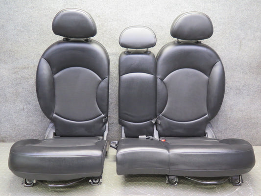 11-15 Mini Cooper S R60 Countryman Sport Rear Leatherette Seat Set Black OEM
