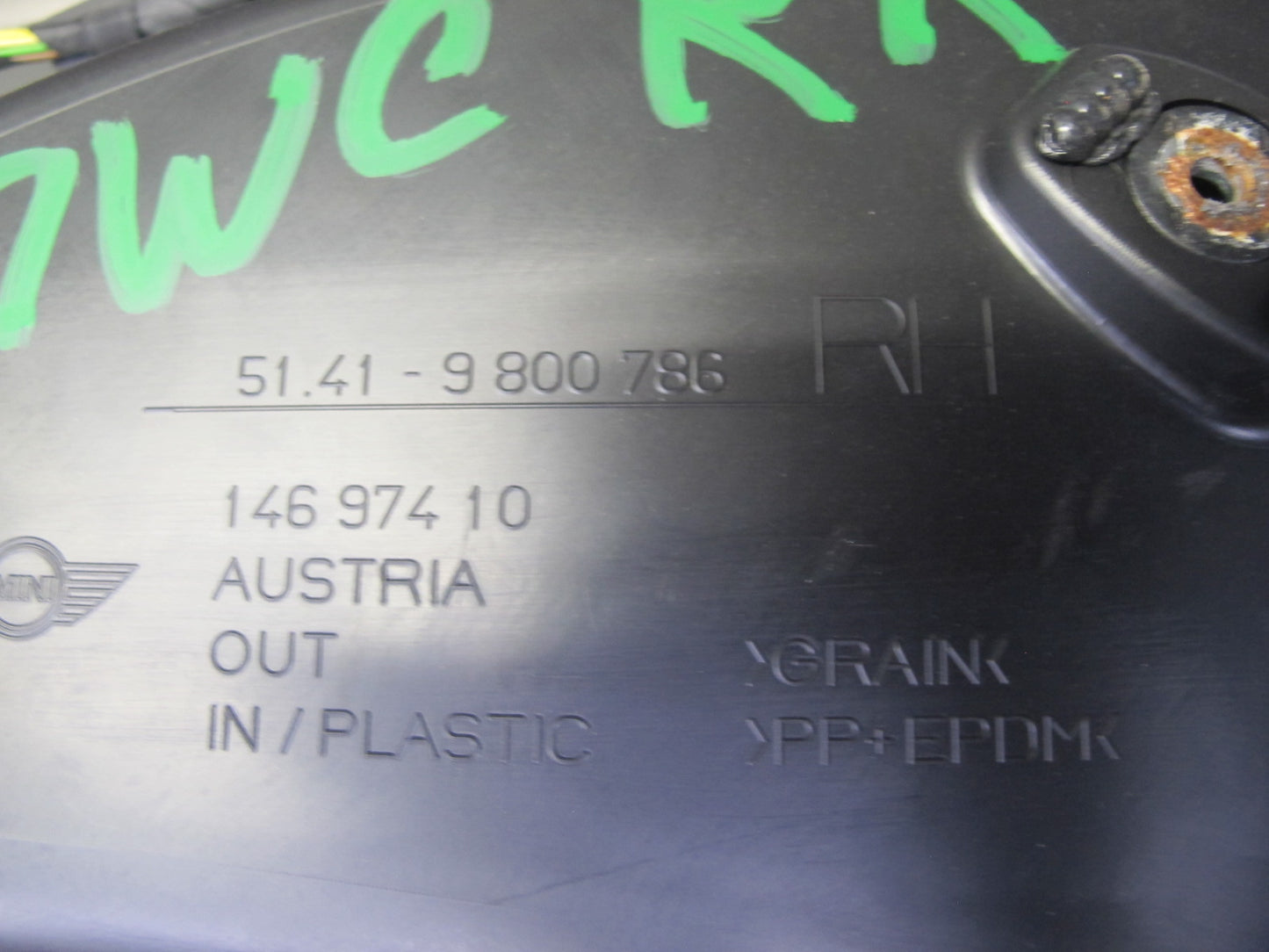 13-15 Mini Cooper S R60 Countryman Set of 2 Rear Door Interior Trim Panel OEM