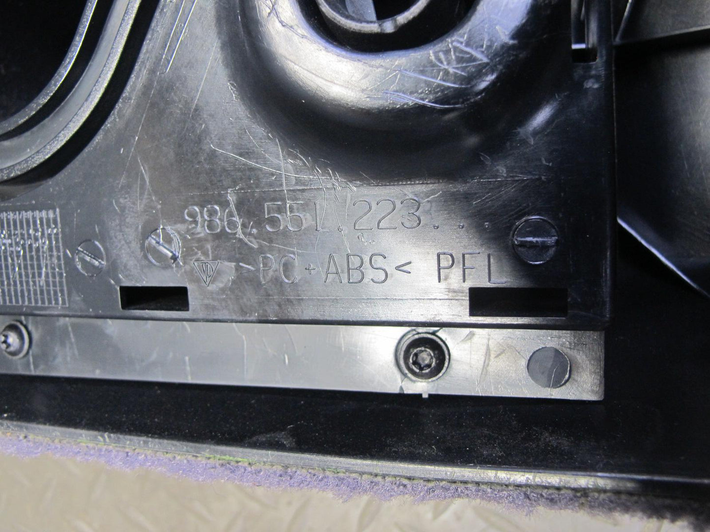 2000-2001 Porsche Boxster 986 Rear Parcel Shelf Speaker Box Subwoofer Trim Panel