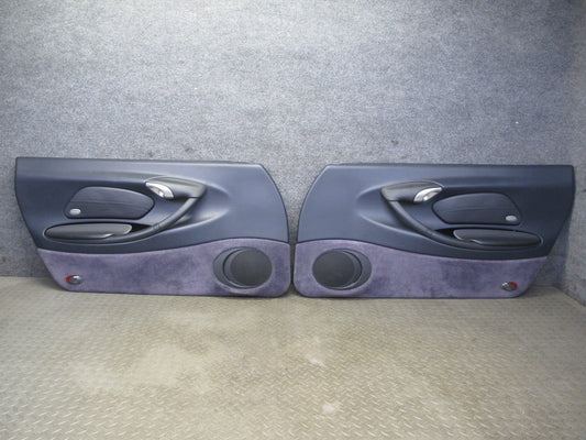 2000-2002 Porsche Boxster 986 Left & Right Side Interior Door Panel Blue Set