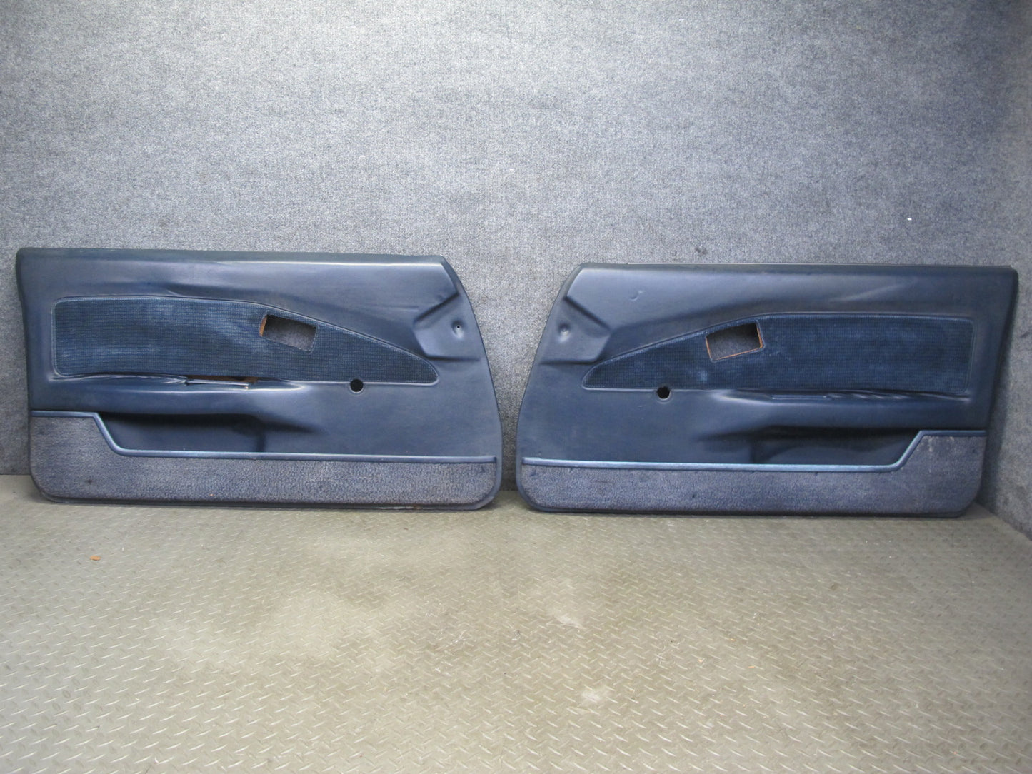 87-88 Toyota MR2 AW15 Set of 2 Left & Right Door Interior Trim Panel Blue OEM