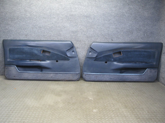 87-88 Toyota MR2 AW15 Set of 2 Left & Right Door Interior Trim Panel Blue OEM