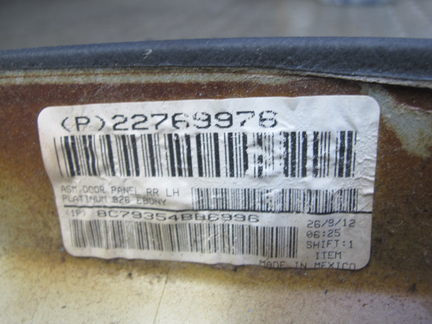 2010-2014 Cadillac Escalade Rear Left & Right Door Interior Trim Panel Set of 2