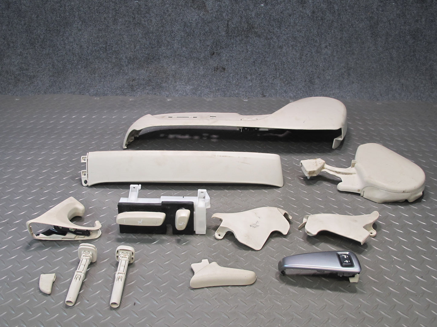 10-13 Lexus IS250 Convertible 12pcs Front Left Seat Trim Ivory w Switch Set OEM