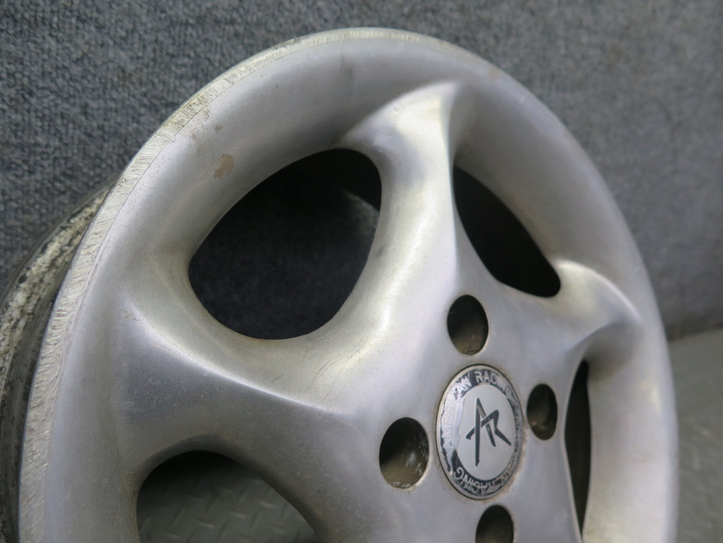 Set of 4 American Racing AR-57 R14 14" Wheel Rim 14X6J ET30 4x100 w Center Caps