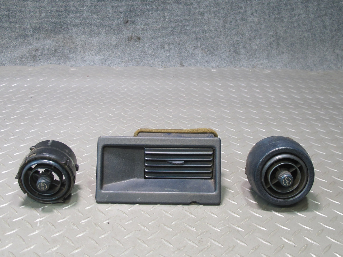 85-89 Toyota MR2 AW15 Set of 3 Dash Left Right Center Air Vent Trim Blue OEM