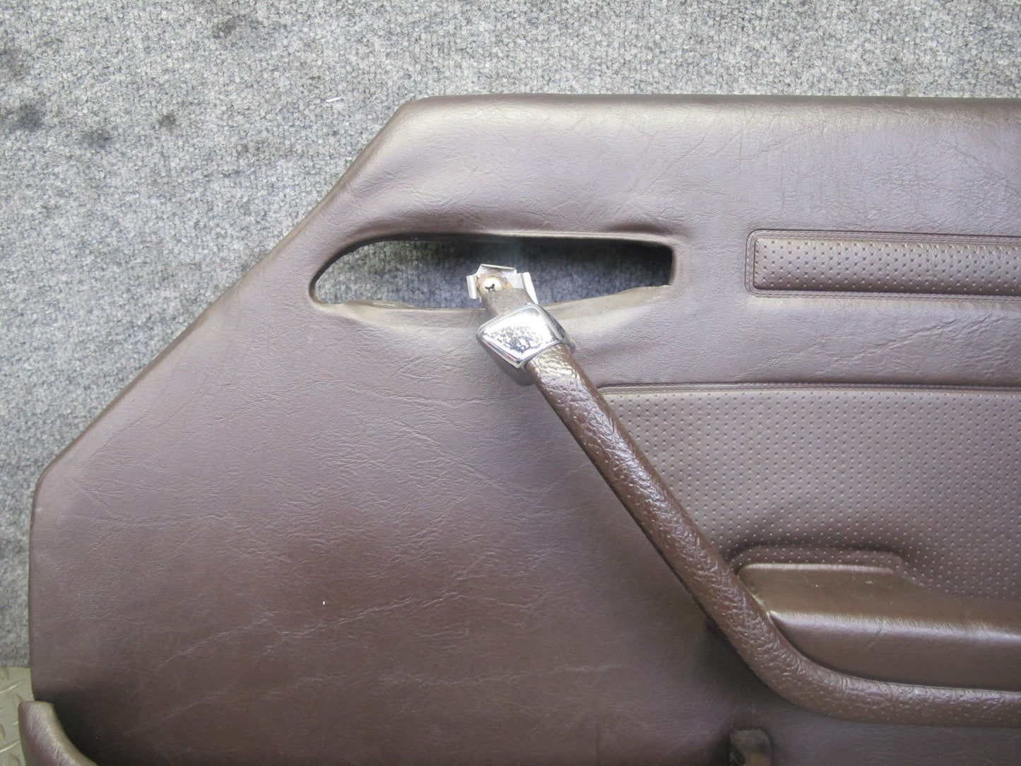 73-85 Mercedes R107 Convert Left & Right Door Interior Panel Chrome Trim Set OEM