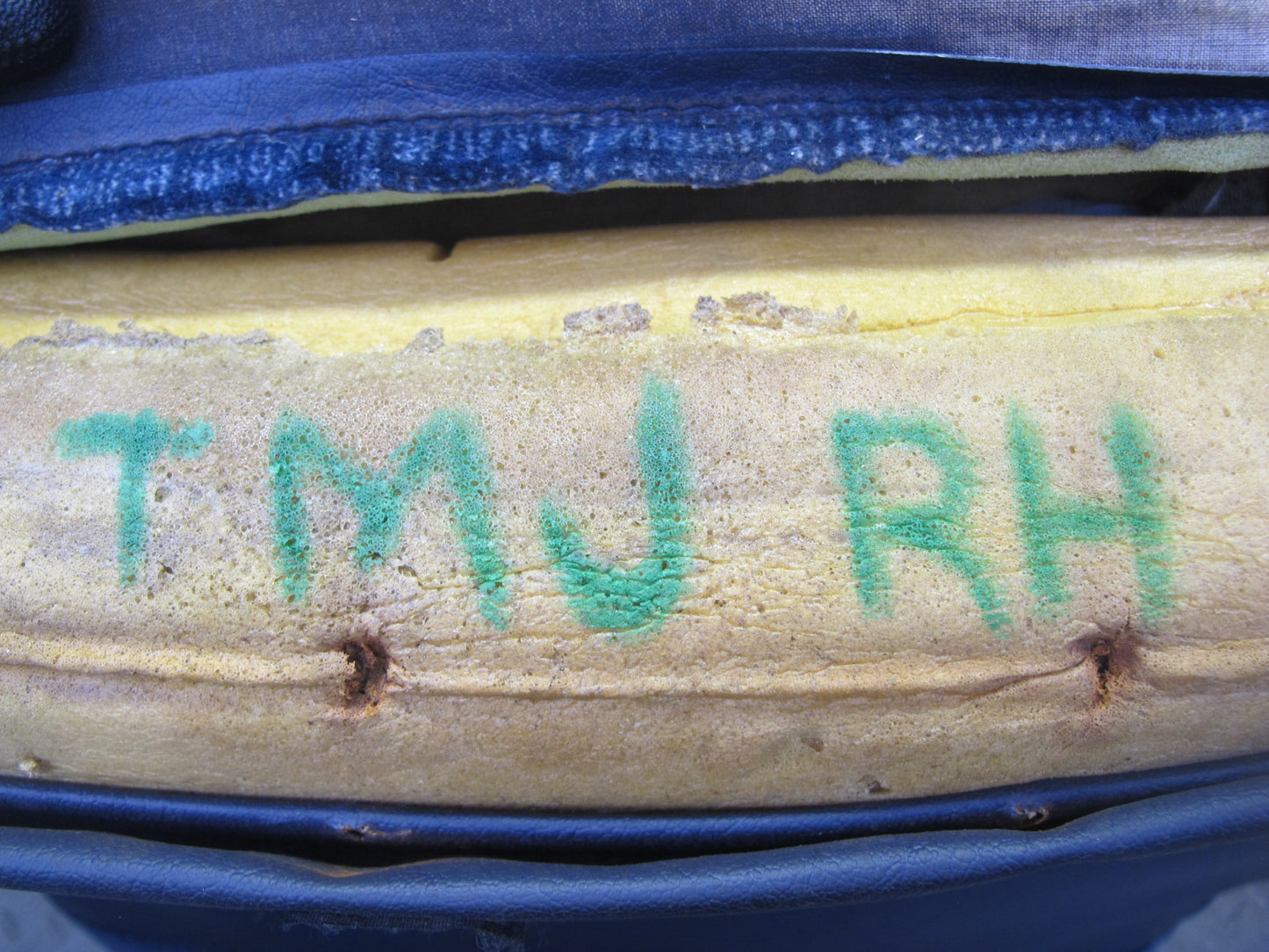 85-89 Toyota MR2 AW15 Front Right Velour Seat Backrest Upper Cushion Blue OEM