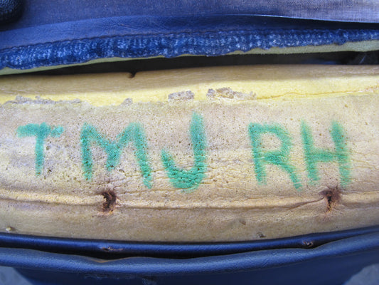 85-89 Toyota MR2 AW15 Front Right Velour Seat Backrest Upper Cushion Blue OEM