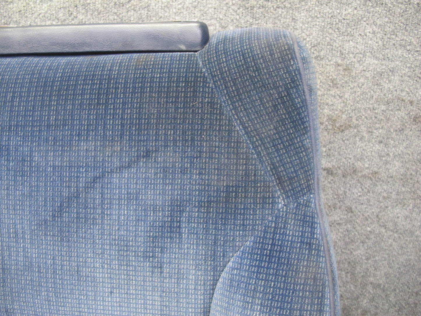 85-89 Toyota MR2 AW15 Front Right Velour Seat Backrest Upper Cushion Blue OEM