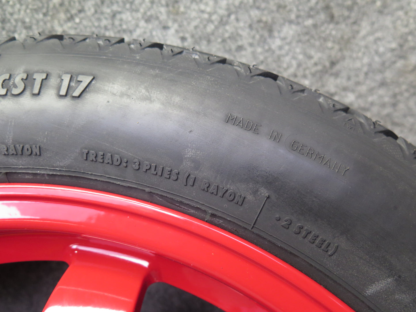 97-04 Porsche Boxster 986 Emergency Spare Tire Wheel 17x3.5 ET19 Conti 105/95