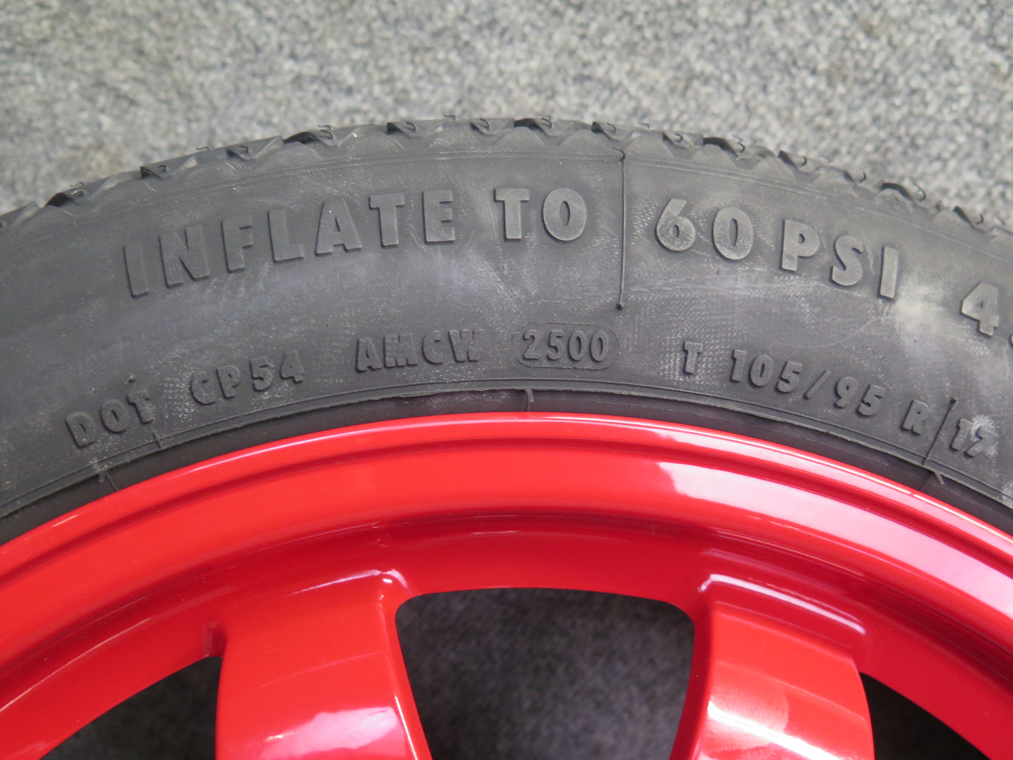 97-04 Porsche Boxster 986 Emergency Spare Tire Wheel 17x3.5 ET19 Conti 105/95