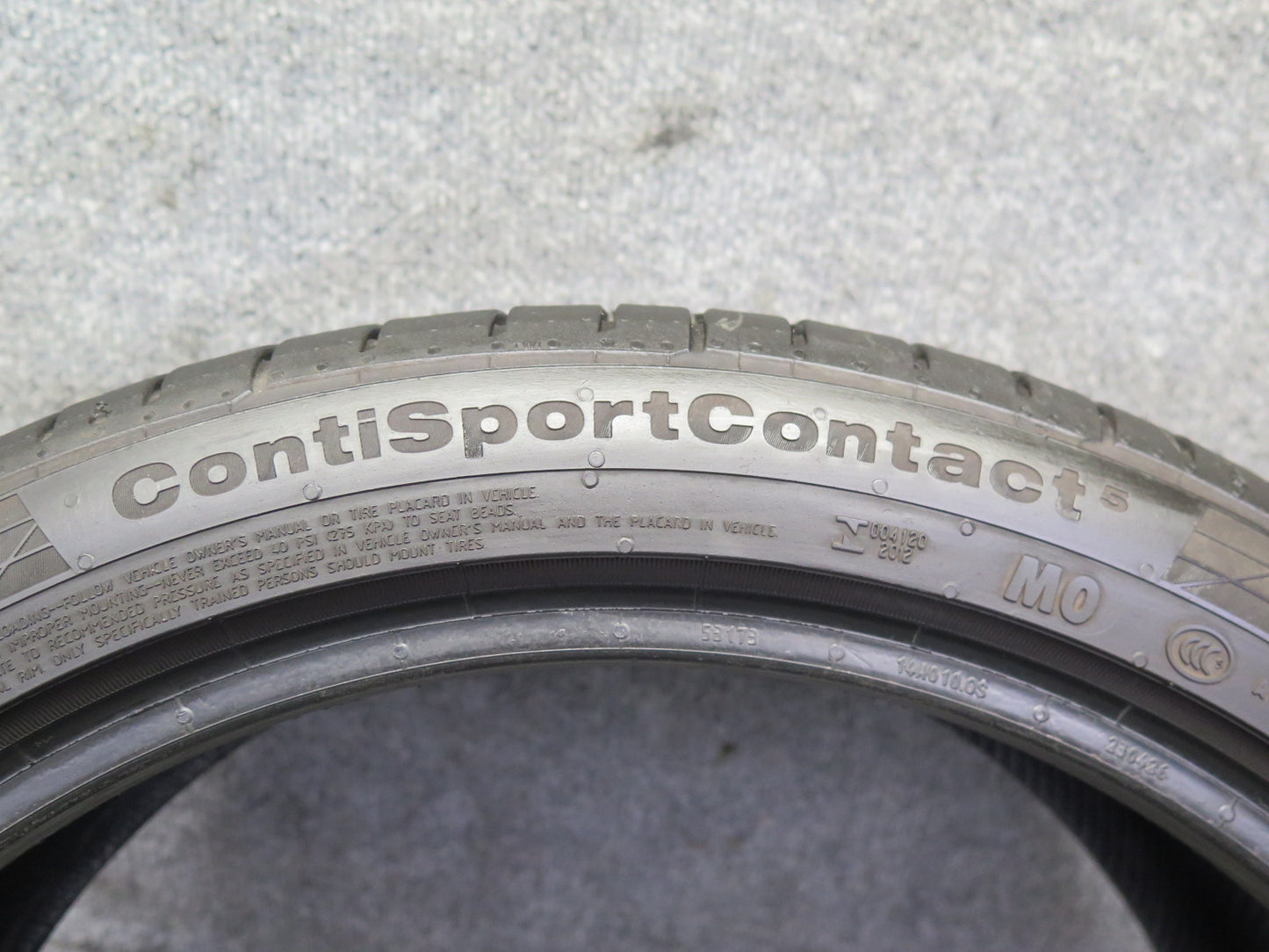 Continental Contisportcontact 5 Summer Tire 225/40 R18 92Y 1921 8/32 Tread