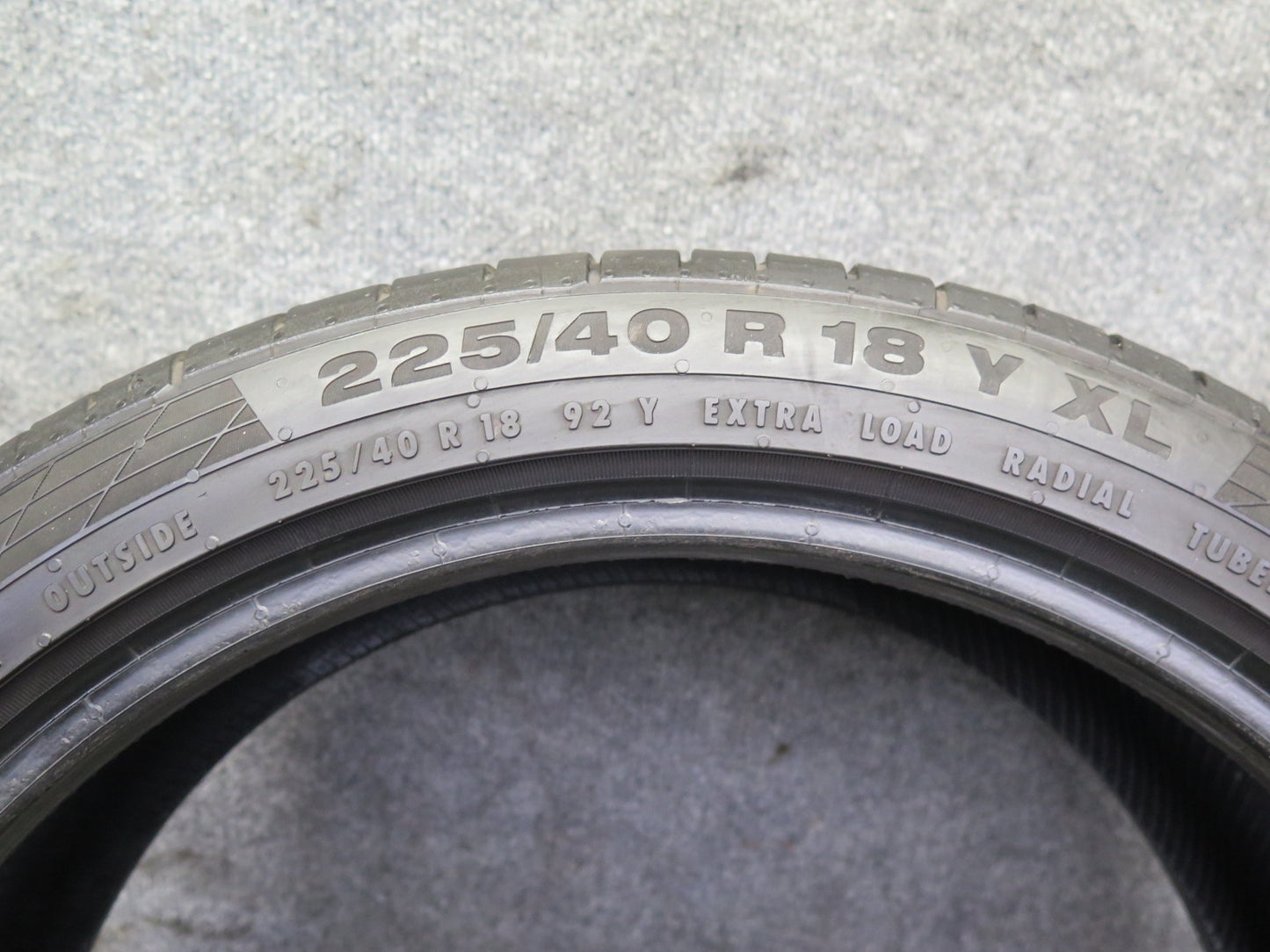 Continental Contisportcontact 5 Summer Tire 225/40 R18 92Y 1921 8/32 Tread