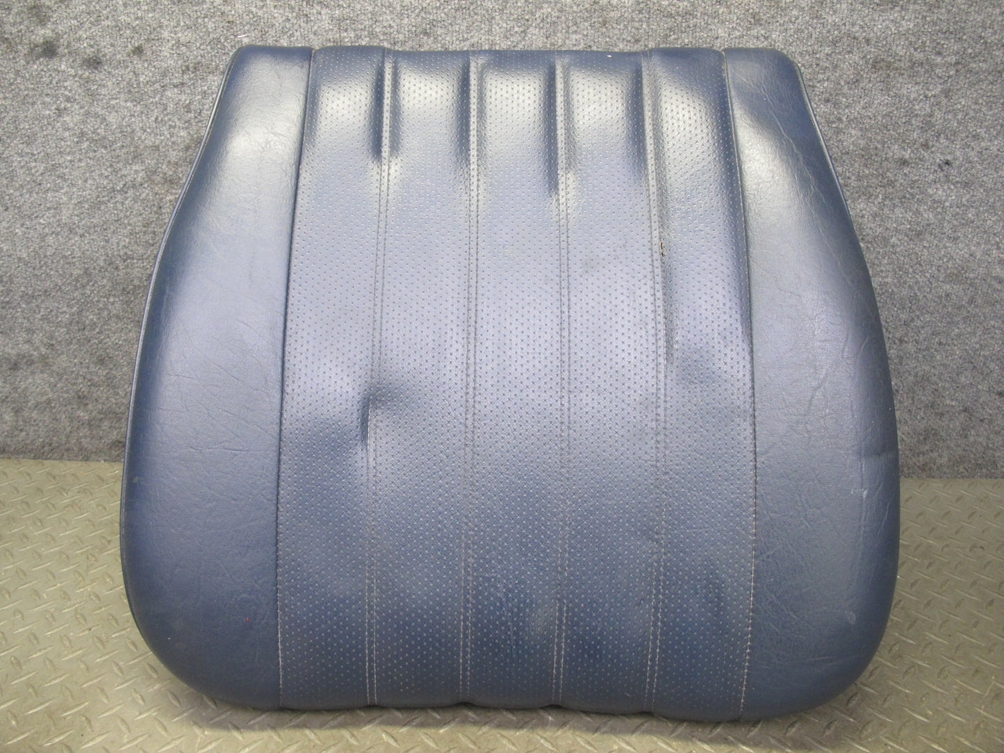 82-83 Mercedes W123 240D Front Right Seat Lower Leather Cushion Blue w Frame OEM